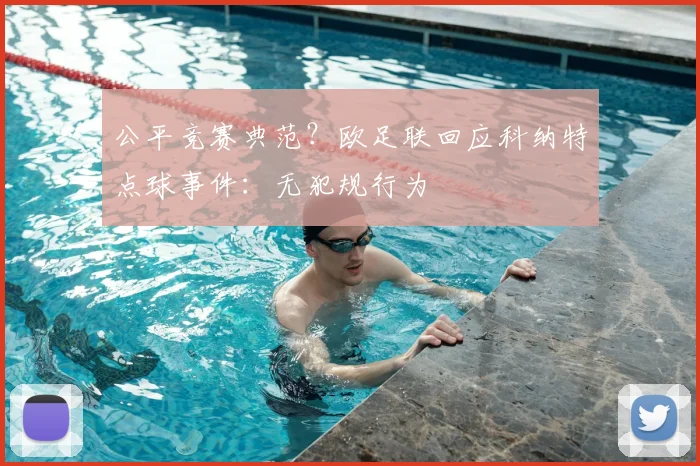 公平竞赛典范？欧足联回应科纳特点球事件：无犯规行为